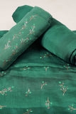 Peacock Green Color Unstitched Suit Set(3 piece)