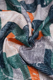 Artistic Paisley Patchwork Digitally Printed on Halley Silk