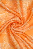 Orange Blossoms Digitally Printed on Charmie Satin
