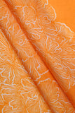 Orange Blossoms Digitally Printed on Charmie Satin