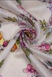 Floral Bouquets Digitally Printed on Kiana Silk