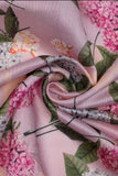 Summer Blooming Hydrangeas Digitally Printed on Kiana Silk