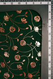 Rose-Plant Vine Foil Printed on Charmie Satin