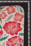 Vibrant Red Floral Pattern Digitally Printed on Catalina Jacquard