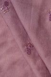 Lavender Floral Motif Embroidered on Carina Silk