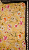 Yellow Florals Digitally Printed on Kiana Silk