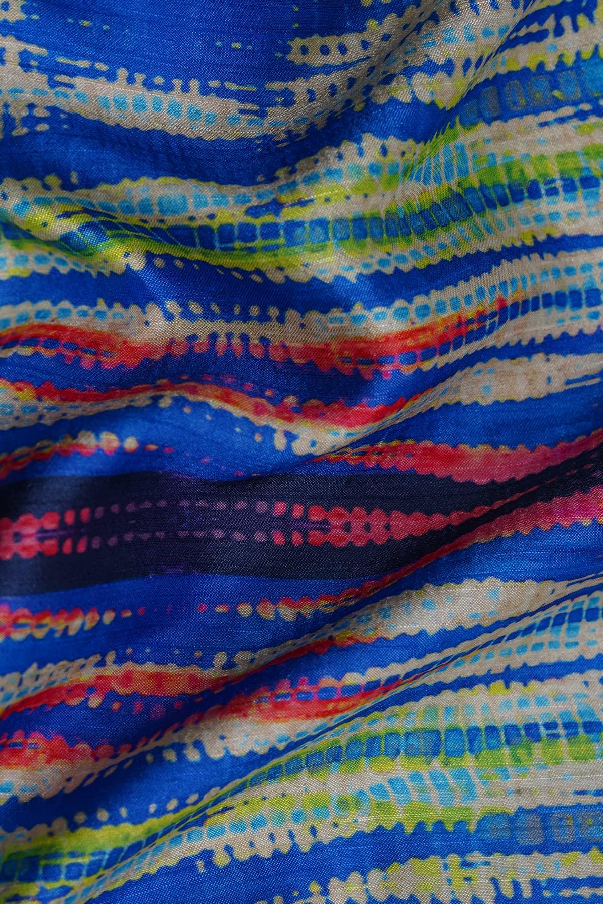Abstract Tie and Dye Pattern Digitally Printed on Alina Silk - saraaha.com - Accessories, Casual, Comfy Casual, comfy casuals, Dazzling Festive Collection, Digital Print, Festive, Home Decor, Kurtas, Kurtis, Men's wear collection, Quirky, Shirts, SILK, Skirts, Suits, Tops Dresses, Trimmings, Women Wear