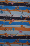 Yellow and Blue Floral Art Pattern Digitally Printed on Nova Georgette - saraaha.com - Casual, Digital Print, Dresses, Duppatas, Festive, Georgette, Home Decor, Indo western Lehengas, Kurtas, Kurtis, Nova Georgette, Sarees, Skirts, Suits