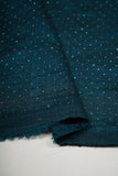 Polka Dot Pattern Screen Printed on Peacock Green Alina Silk - saraaha.com - Accessories, Alina silk, Dresses, Festive, Indo western Lehengas, Kurtas, Kurtis, Screen Print, Shirts, SILK, Skirts, Suits, Trimmings