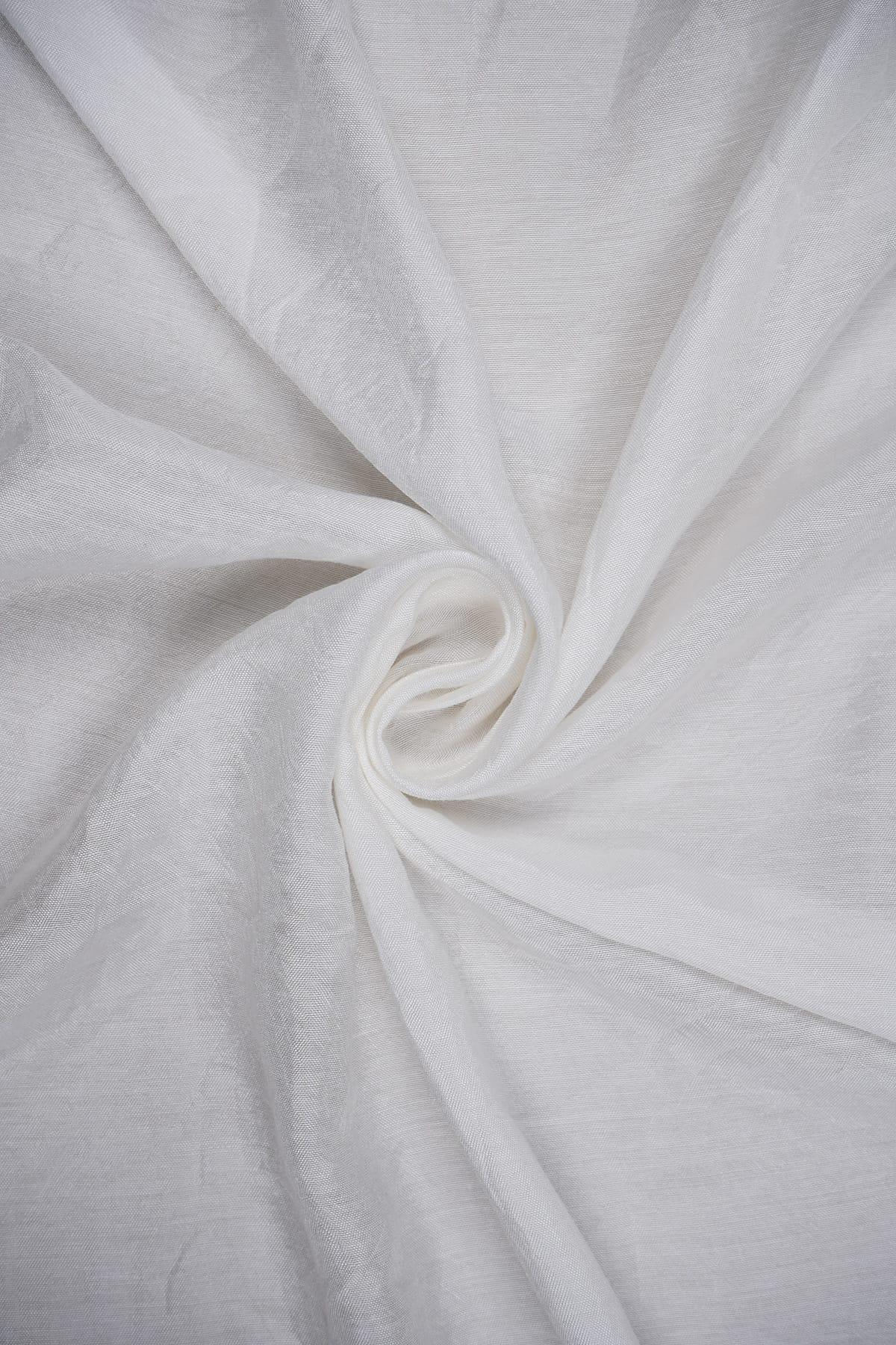 Plain White Spanish Silk Viscose Base 90 GLM - saraaha.com - Dresses, Dyeable white, festive and formal, flowy, home decor, Kurtas, Kurtis, mean wear, RFD, shiny, Shirts, silk, smooth texture, Spanish Silk, women wear