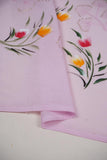 Floral Hand Painting with Blossom Embroidery Work on Cotton Fabric - saraaha.com - blouses, Cotton, designer dresses and more, Embroidery and Handpainting, Festive, gowns, indo western, lehenga, Suits, tops