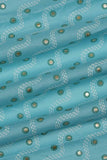 Wavy Studded Pattern Screen Printed on Cotton Fabric
