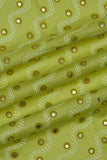 Wavy Studded Pattern Screen Printed on Cotton Fabric
