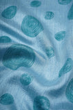 Blue Spiral Pattern Screen Printed on Blue Coloured Alina Silk - saraaha.com - Accessories, Alina silk, Casual, Comfy Casual, comfy casuals, Dresses, Formal, Indo western Lehengas, Kurtas, Kurtis, Screen Print, Shirts, SILK, Skirts, Suits, Trimmings