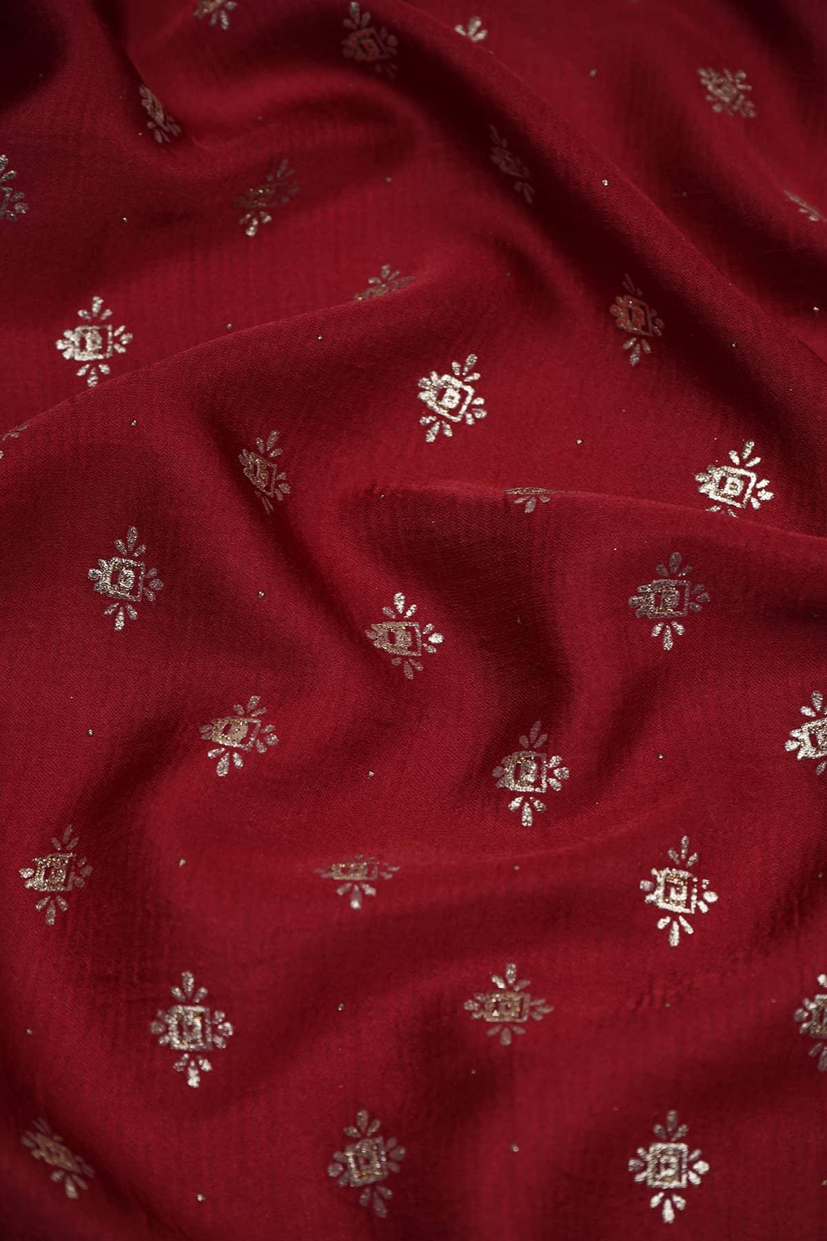Screen Printing of Golden Motif Pattern on Peehu Silk - saraaha.com - Casual, Dresses, festive, Indo Western, Kurtas, peehu silk, Screen Print, SILK, Skirts, Suits, Tops