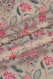 Pink and Blue Summer Chintz Pattern Digitally Printed on Sylvie Silk