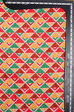 Vibrant Grunge Triangle Pattern Digitally Printed on Halley Silk