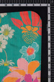 Abstract Tropical Floral Pattern Digitally Printed on Kiana Silk