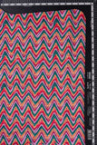 Kaleidoscopic Chevron Pattern Digitally Printed on Halley Silk