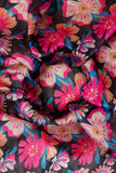 Colorful 3D Floral Pattern Digitally Printed on Kiana Silk