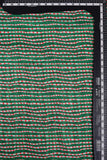 Dark Green Stripes Pattern Digitally Printed on Halley Silk