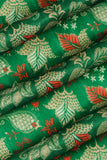 Forest Green Chintz Pattern Digitally Printed on Halley Silk