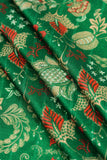 Forest Green Chintz Pattern Digitally Printed on Halley Silk