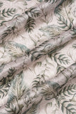 Green Tropical Leaves Pattern Digitally Printed on Kiana Silk