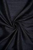 Black Plain Dyed Vaao Silk