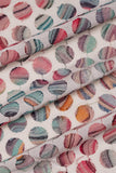 Multicolour Schiffli Circles Position Printed on Viscose Fabric