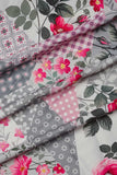 Vintage Floral Patchwork Digitally Printed on Makhmali Crepe