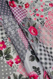 Vintage Floral Patchwork Digitally Printed on Makhmali Crepe