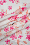 Summer Pink Florals Digitally Printed on Makhmali Crepe