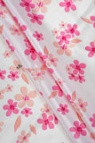 Summer Pink Florals Digitally Printed on Makhmali Crepe