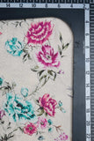 Gradient Blue and Purple Blossoms Digitally Printed on Ananya Silk