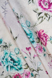 Gradient Blue and Purple Blossoms Digitally Printed on Ananya Silk