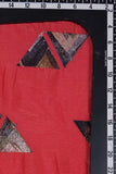 Symmetrical Triangular Pattern Position Printed On Muslin Fabric