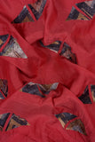 Symmetrical Triangular Pattern Position Printed On Muslin Fabric