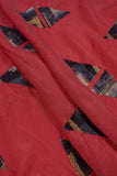 Symmetrical Triangular Pattern Position Printed On Muslin Fabric