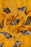 Symmetrical Triangular Pattern Position Printed On Muslin Fabric