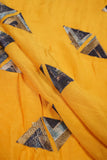 Symmetrical Triangular Pattern Position Printed On Muslin Fabric