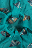 Symmetrical Triangular Pattern Position Printed On Muslin Fabric