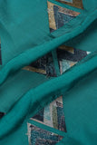 Symmetrical Triangular Pattern Position Printed On Muslin Fabric