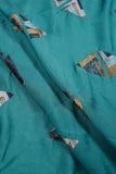 Symmetrical Triangular Pattern Position Printed On Muslin Fabric
