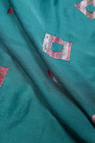 Square Frame Pattern Position Printed On Muslin Fabric
