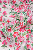 Pink Floral Garden Digitally Printed on Halley Silk