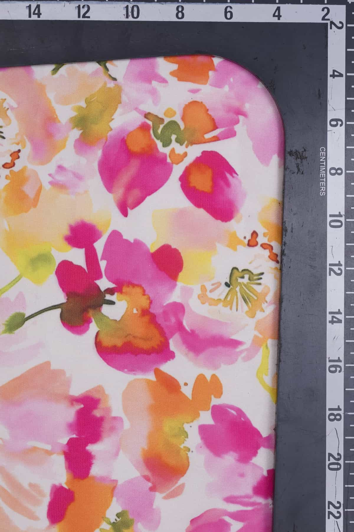 Abstract Floral Pattern Digitally Printed on Charmie Satin