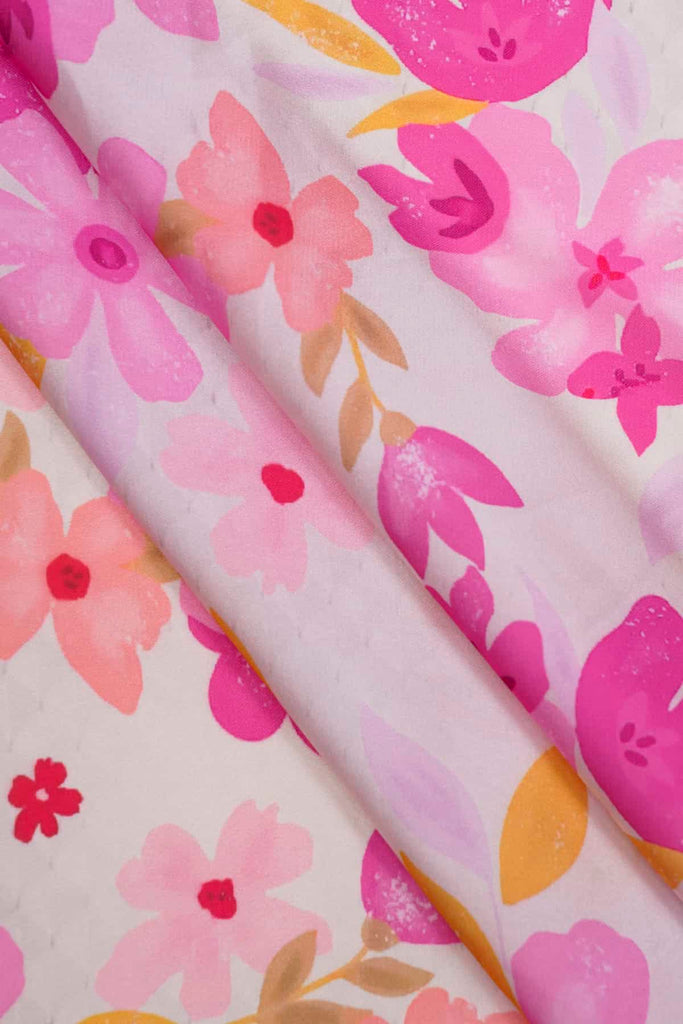 Funky Abstract Pattern Digitally Printed on Charmie Satin