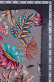 Chic Tropical Leaf Pattern Digitally Printed on Ananya Silk