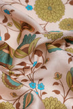 Green Floral Branch Digitally Printed on Ananya Silk